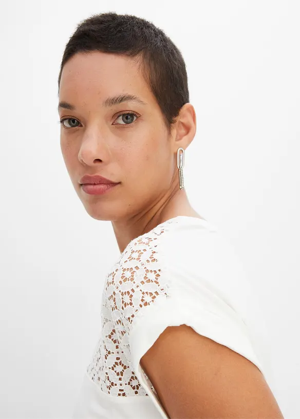 Shirt met kant, bonprix