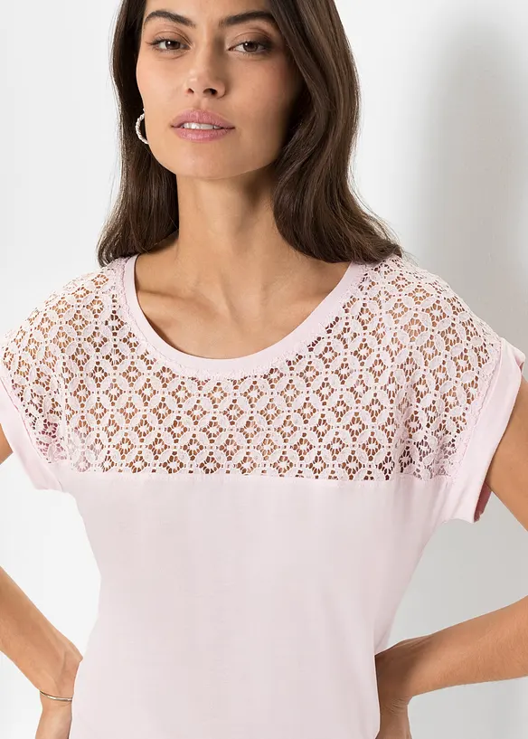 Shirt met kant, bonprix