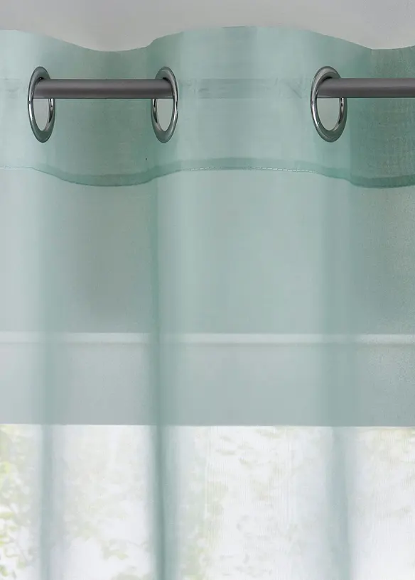 Gordijnen met gerecycled polyester en kleurverloop (set van 2), bonprix