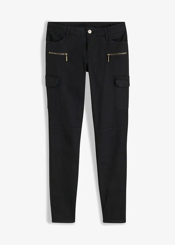Cargo broek van elastisch katoenmix, bonprix