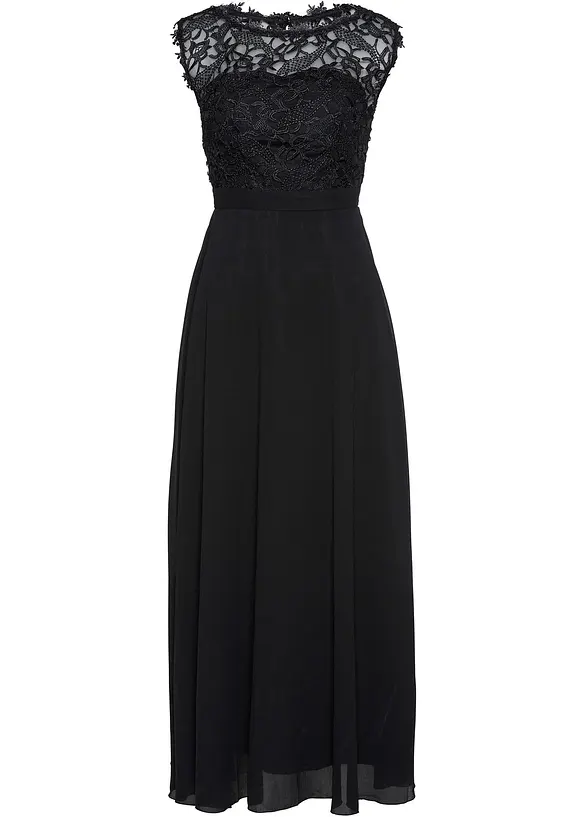 Maxi galajurk met kant, bonprix