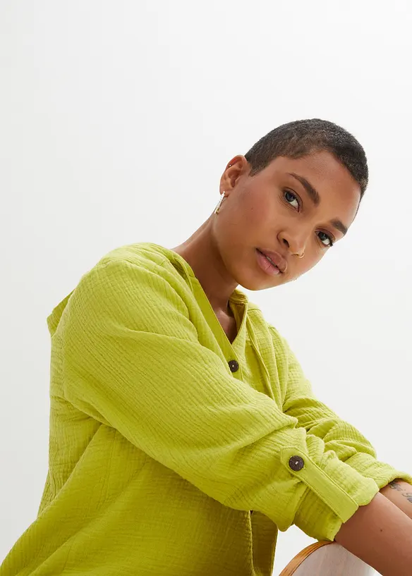 Mousseline blouse van katoen, bonprix