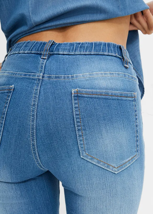 Skinny jegging mid waist met comfortband, bonprix