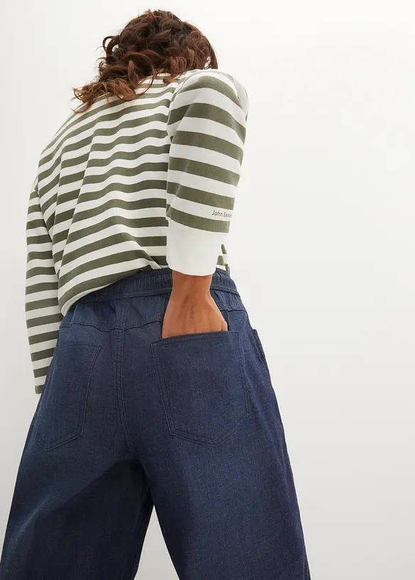 High waist instapjeans, straight (set van 2), bonprix