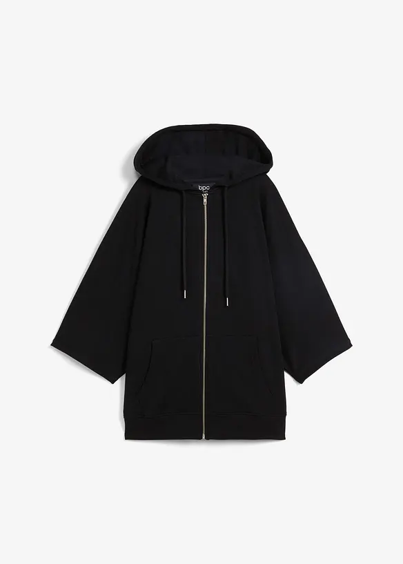 Sweatvest cape van katoen, bonprix