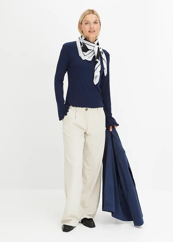 Geribde longsleeve, bonprix