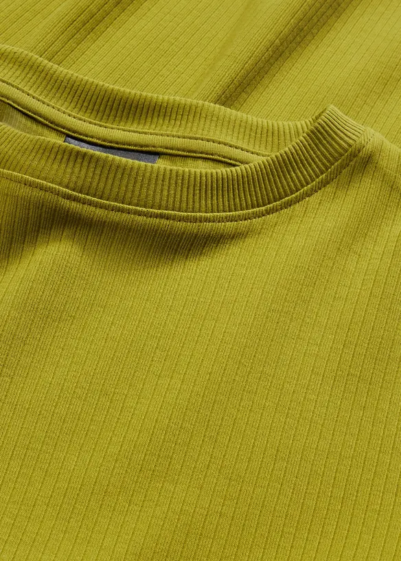 Geribde longsleeve van puur katoen, bonprix
