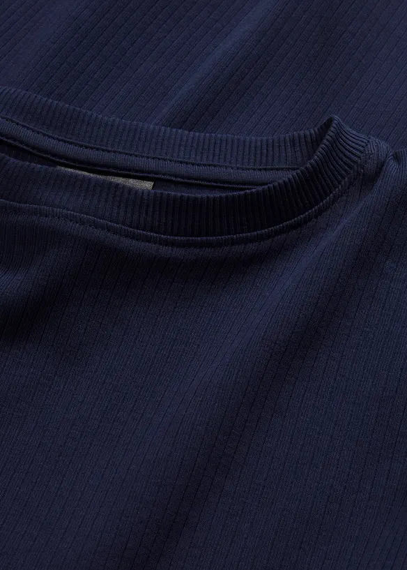 Geribde longsleeve van puur katoen, bonprix