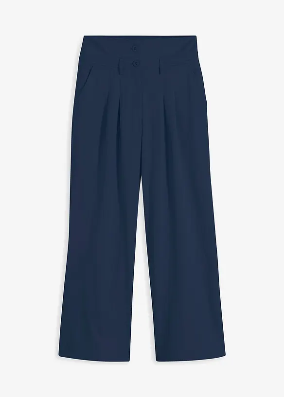 Wijd uitlopende broek met high waist, bonprix