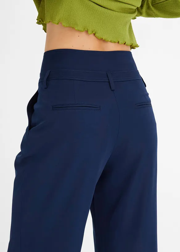 Wijd uitlopende broek met high waist, bonprix