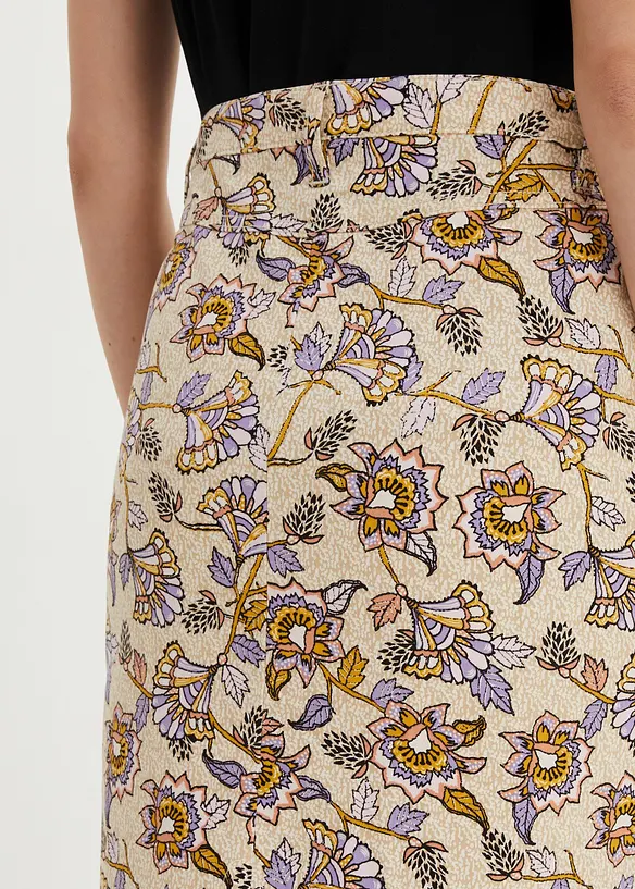 Twill rok met knopen, bonprix