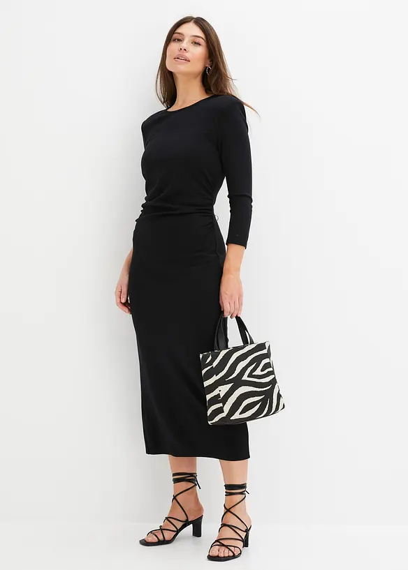 Jurk met plooitjes, bonprix