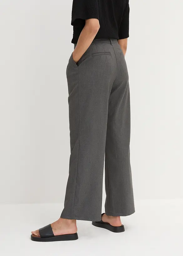 High waist broek met wijde pijpen, bonprix