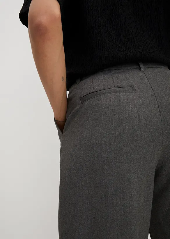 High waist broek met wijde pijpen, bonprix