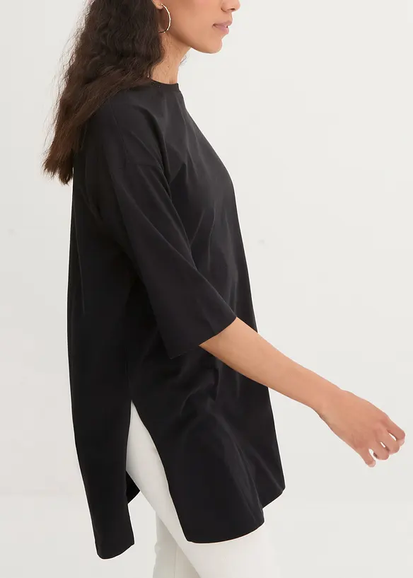 Oversized longshirt van biologisch katoen, bonprix