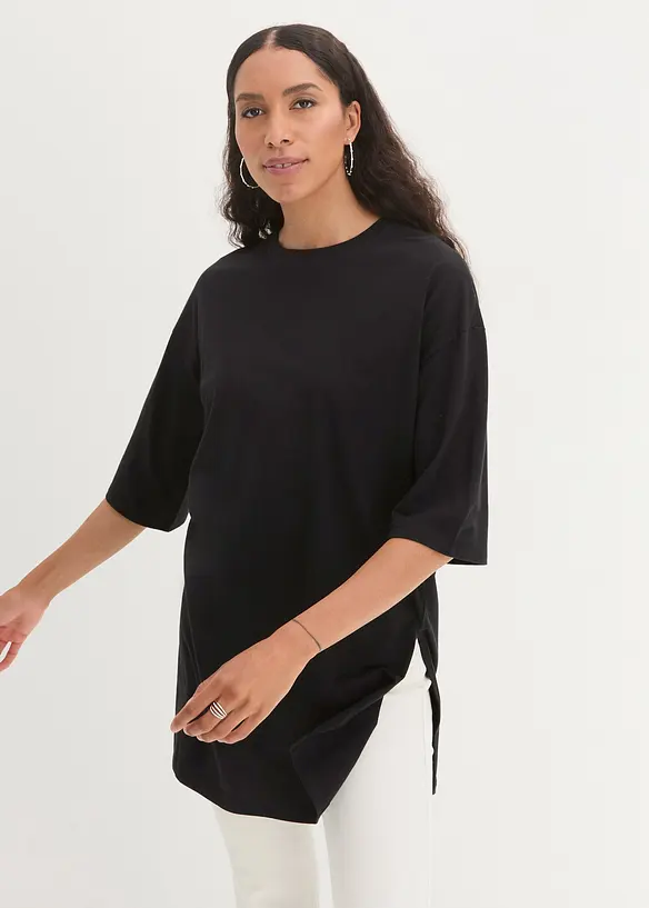 Oversized longshirt van biologisch katoen, bonprix