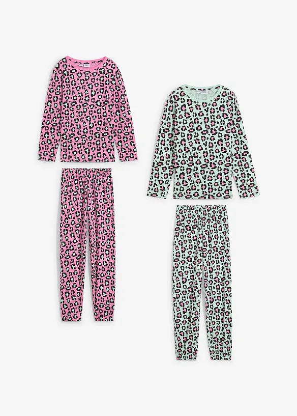 Meisjes pyjama van zacht katoen (4-dlg. set), bonprix