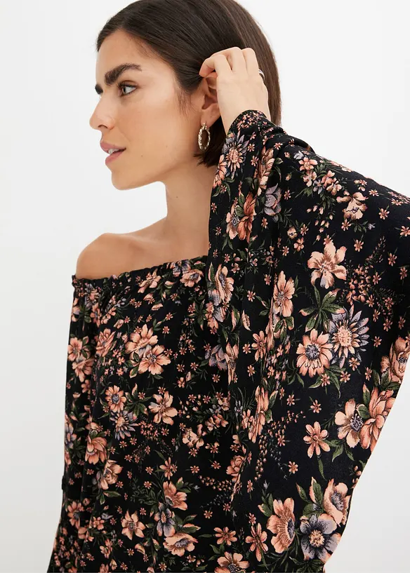 Gedessineerd carmen-shirt, bonprix
