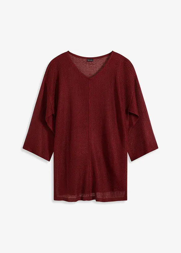 Oversized trui met ajourpatroon, bonprix