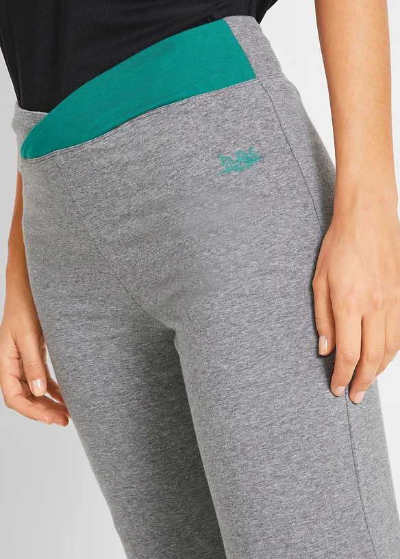 Katoenen sportbroek, bootcut (set van 2), bonprix