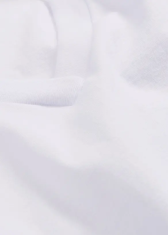 Wijd longshirt met V-hals, korte mouw  (set van 5), bonprix