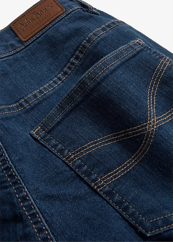 Stretch jeans mid waist, straight, bonprix