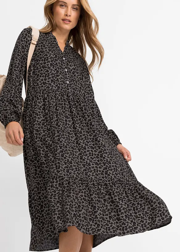 Midi jurk van viscose, bonprix
