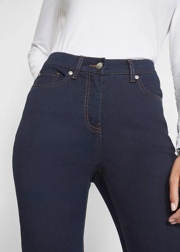 Slim fit jeans met mid waist en comfortband, bonprix