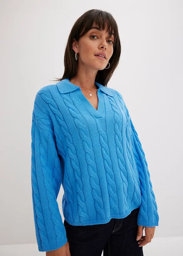 Oversized trui van een zachte kasjmiermix, bonprix