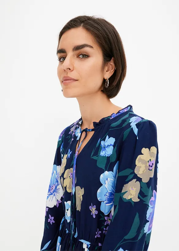 Midi jurk van soepele viscose, bonprix