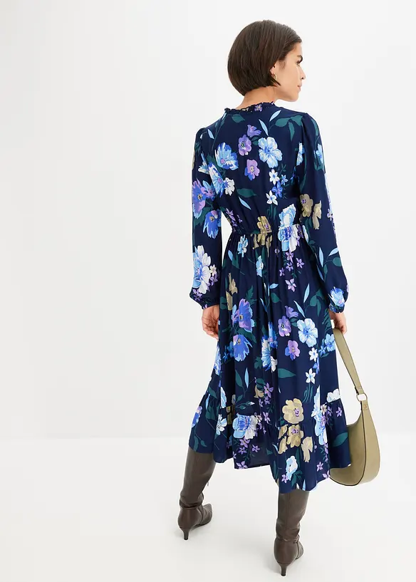 Midi jurk van soepele viscose, bonprix