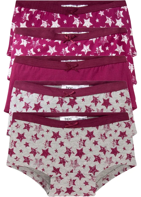 Meisjes hipster met katoen (set van 5), bonprix
