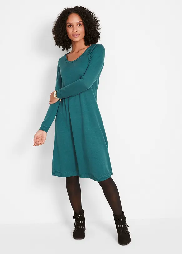 Wijd gebreide jurk, bonprix