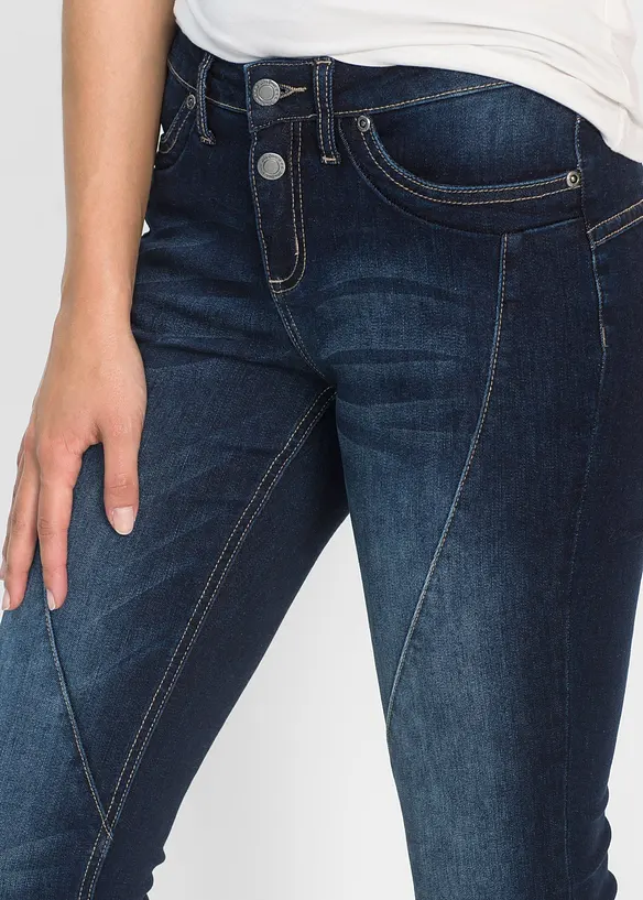 Bootcut stretch jeans, mid waist, bonprix