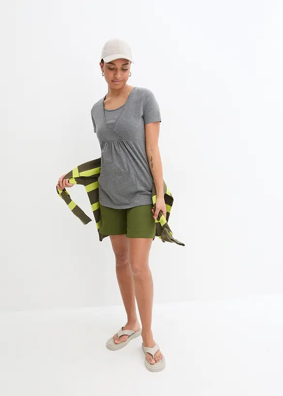 2-in-1 zwangerschapsshirt / voedingsshirt (set van 2), bonprix