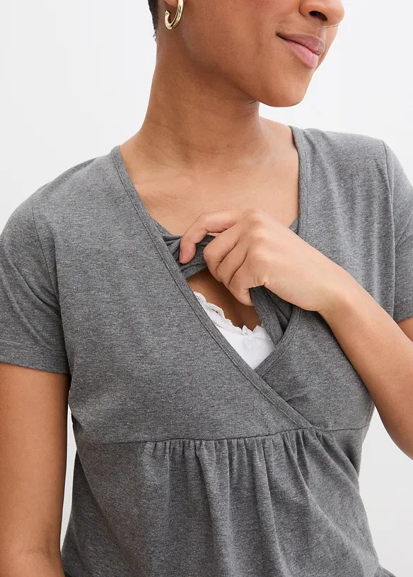 2-in-1 zwangerschapsshirt / voedingsshirt (set van 2), bonprix