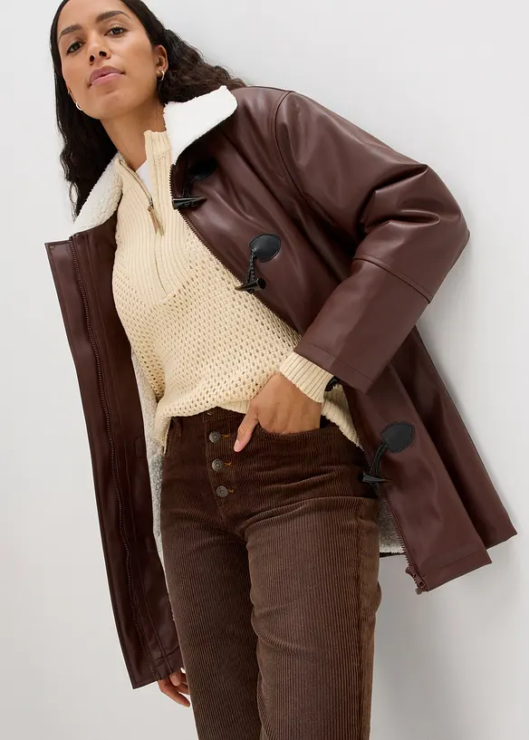 Stretch corduroy broek, straight, bonprix