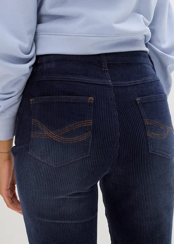 Stretch corduroy broek, straight, bonprix