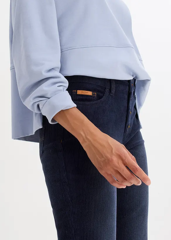 Stretch corduroy broek, straight, bonprix