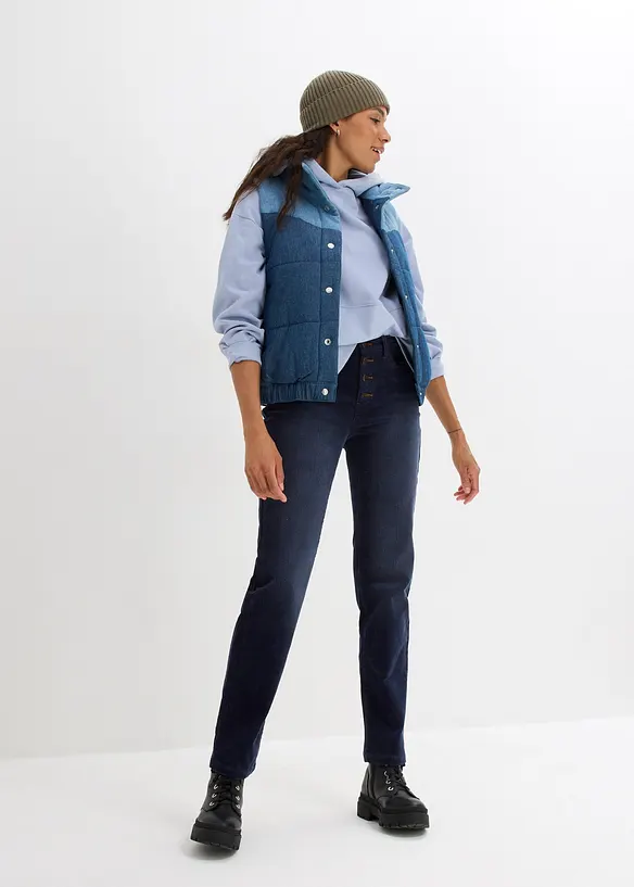 Stretch corduroy broek, straight, bonprix