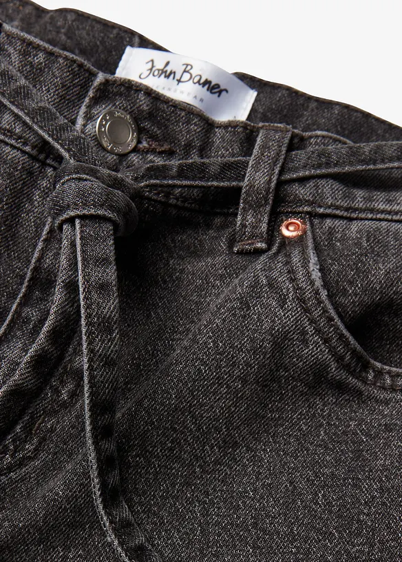 Wide leg jeans met mid waist, bonprix