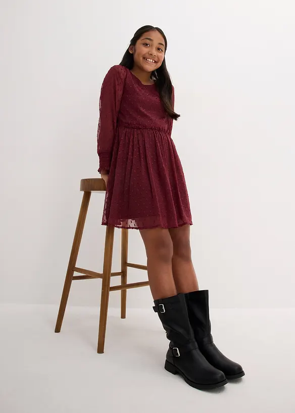 Feestelijke meisjes jurk van chiffon, bonprix