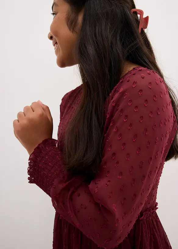 Feestelijke meisjes jurk van chiffon, bonprix