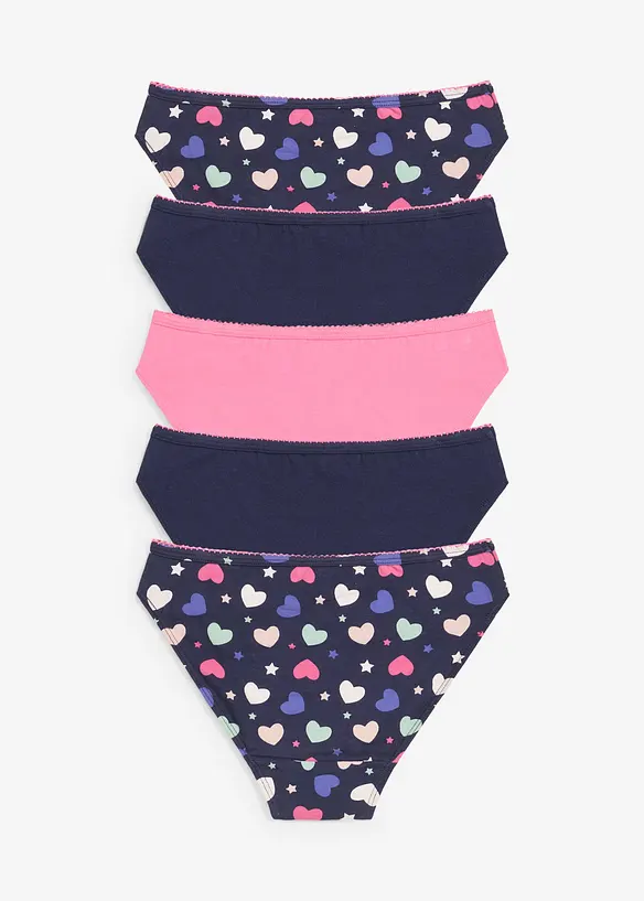 Meisjes slip (set van 5), bonprix