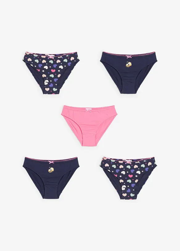 Meisjes slip (set van 5), bonprix
