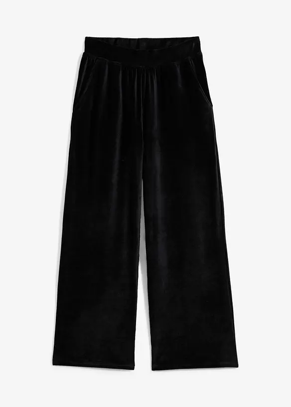 Wijde broek van jersey-corduroy, bonprix