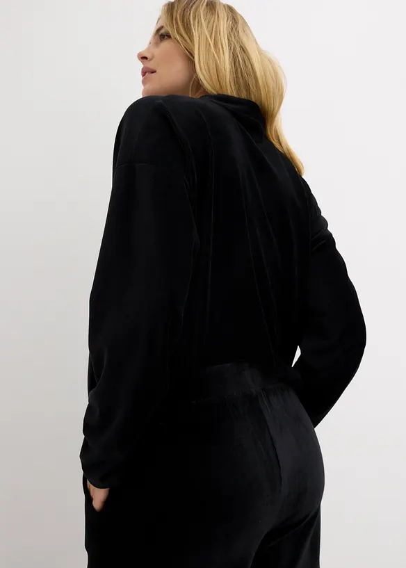 Wijde broek van jersey-corduroy, bonprix