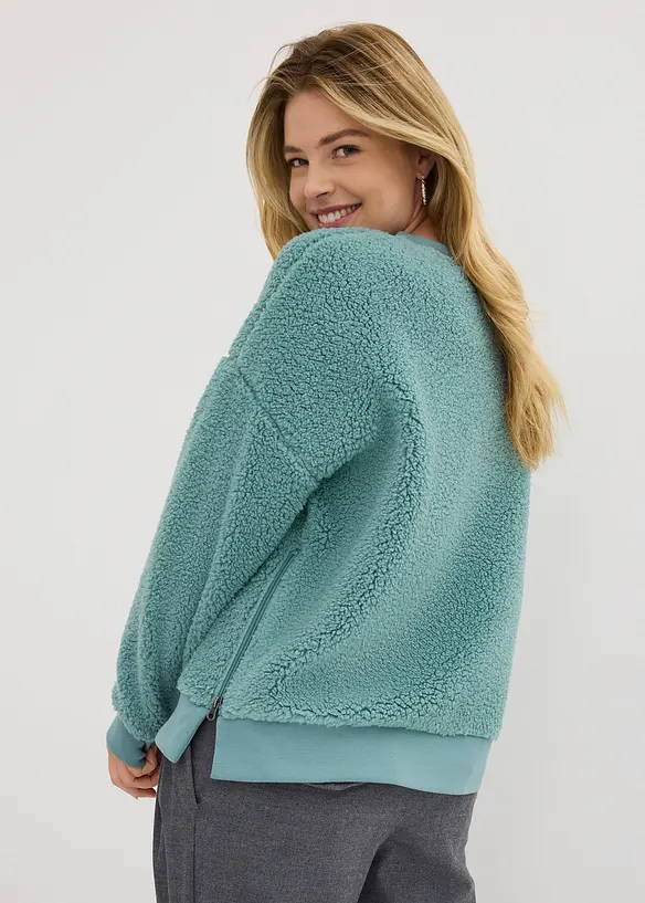 Fleece trui van teddy, bonprix