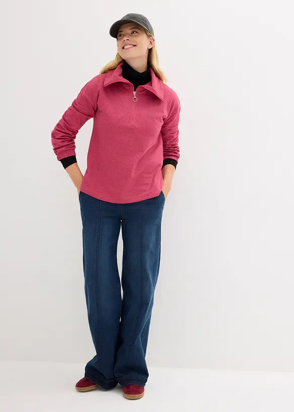 Sweater met grote schipperskraag, lange mouw, bonprix
