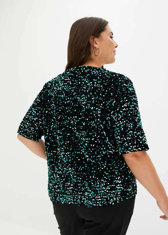 Shirt met pailletten, bonprix